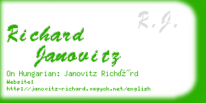 richard janovitz business card